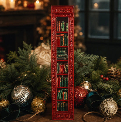 Book Advent Calendar in Christmas Red