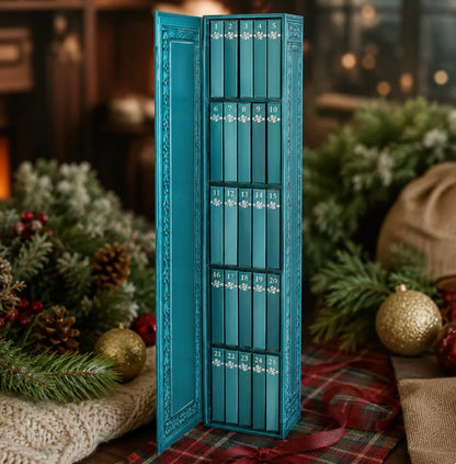 Book Advent Calendar in Teal – opened